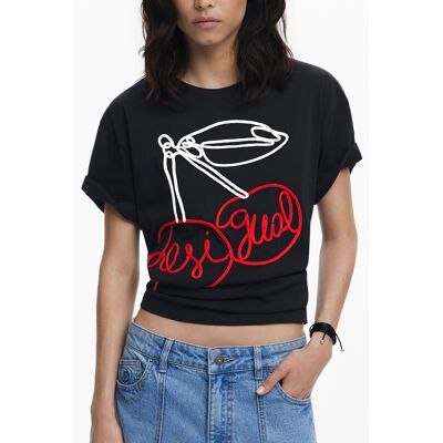 DESIGUAL Dámske Tričko S Potlačou A Boyfriend Rifle Xs DESIGUAL Dámske Tričko S Potlačou A Boyfriend Rifle Xs