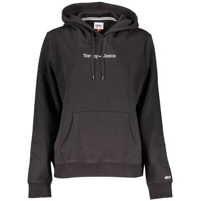 Dámska Mikina Tommy Hilfiger S Kapucňou Čierna L Dámska Mikina Tommy Hilfiger S Kapucňou Čierna L