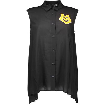 Čierna Košeľa Bez Rukávov Love Moschino Čierna 40 Čierna Košeľa Bez Rukávov Love Moschino Čierna 40