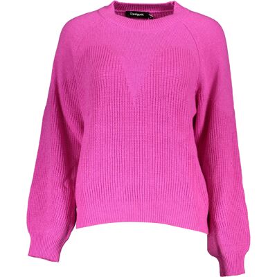 Ružový Sveter Desigual Ružová Xl Ružový Sveter Desigual Ružová Xl