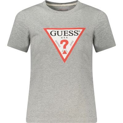 GUESS JEANS Dámske Tričko Guess S Krátkym Rukávom Šedá Xl GUESS JEANS Dámske Tričko Guess S Krátkym Rukávom Šedá Xl