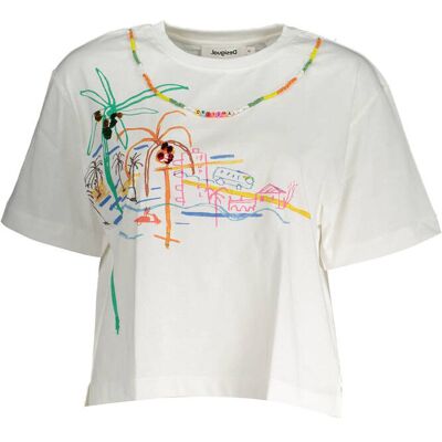 Dámske Tričko Desigual S Krátkym Rukávom Biela Xl Dámske Tričko Desigual S Krátkym Rukávom Biela Xl