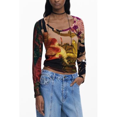 DESIGUAL Vzorované Tričko S Dlhým Rukávom S DESIGUAL Vzorované Tričko S Dlhým Rukávom S