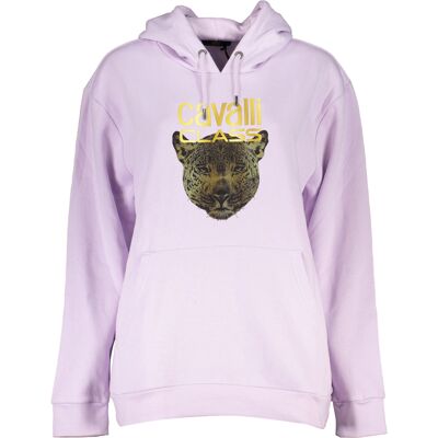 Fialová Mikina Cavalli Class S Kapucňou Fialová L Fialová Mikina Cavalli Class S Kapucňou Fialová L