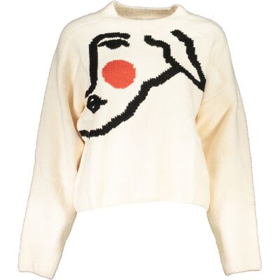Biely Dámsky Sveter Desigual Čierna Xl Biely Dámsky Sveter Desigual Čierna Xl