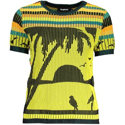 Desigual Women'S Yellow Sweater Čierna Xl Desigual Women'S Yellow Sweater Čierna Xl