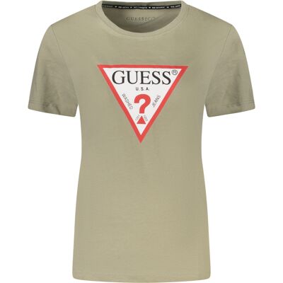 GUESS JEANS Dámske Tričko Guess S Krátkym Rukávom Kaki Xl GUESS JEANS Dámske Tričko Guess S Krátkym Rukávom Kaki Xl