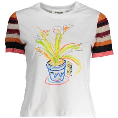 Desigual Tričko S Krátkym Rukávom Biela Xl Desigual Tričko S Krátkym Rukávom Biela Xl