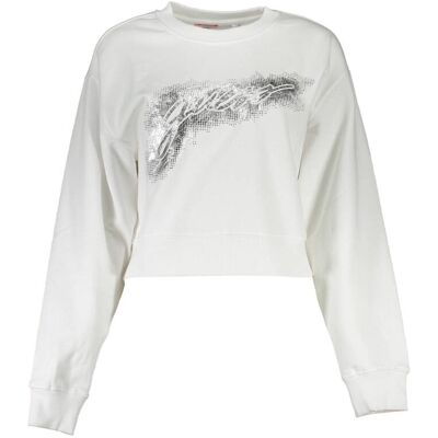 Biela Dámska Crop Mikina Guess Jeans Biela Xxl Biela Dámska Crop Mikina Guess Jeans Biela Xxl
