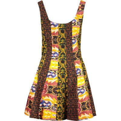 DESIGUAL Krátke Žlté Šaty Xs DESIGUAL Krátke Žlté Šaty Xs