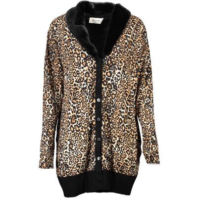 Dámsky Leopardí Kardigan Blugirl Čierna Xs Dámsky Leopardí Kardigan Blugirl Čierna Xs