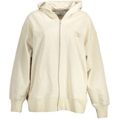 Calvin Klein Béžová Mikina Na Zips Krémová S Calvin Klein Béžová Mikina Na Zips Krémová S