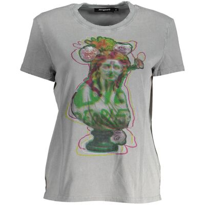 Desigual Tričko S Krátkym Rukávom Šedá S Desigual Tričko S Krátkym Rukávom Šedá S