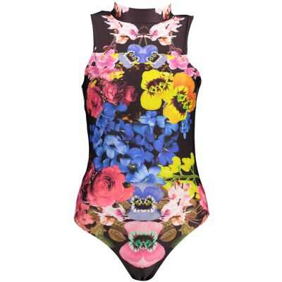 DESIGUAL Dámske Čierne Body S Kvetinovým Vzorom Čierna L DESIGUAL Dámske Čierne Body S Kvetinovým Vzorom Čierna L