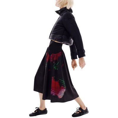 Desigual Sukňa S Kvetinovým Vzorom Čierna Xs Desigual Sukňa S Kvetinovým Vzorom Čierna Xs