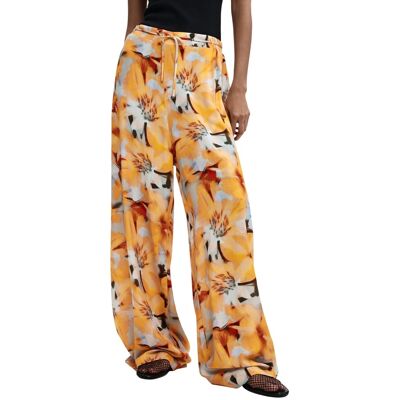 Desigual Dámske Nohavice S Kvetinovým Vzorom Biela Xs Desigual Dámske Nohavice S Kvetinovým Vzorom Biela Xs