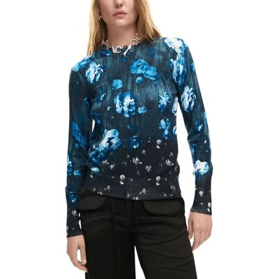 Desigual Dámsky Vzorovaný Sveter Modrá Xs Desigual Dámsky Vzorovaný Sveter Modrá Xs