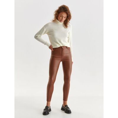 Dámske Legíny Top Secret Skinny Fit Hnedá 34 Dámske Legíny Top Secret Skinny Fit Hnedá 34