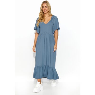 Makadamia Woman'S Dress M824 Modrá 44 Makadamia Woman'S Dress M824 Modrá 44