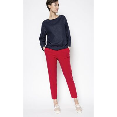 Deni Cler Milano Dámska Blúzka W-Ds-W407-80-L3-58-1 Modrá 40 Deni Cler Milano Dámska Blúzka W-Ds-W407-80-L3-58-1 Modrá 40