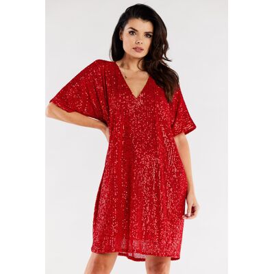 Awama Woman'S Dress A566 Red Tmavočervená One Size Awama Woman'S Dress A566 Red Tmavočervená One Size