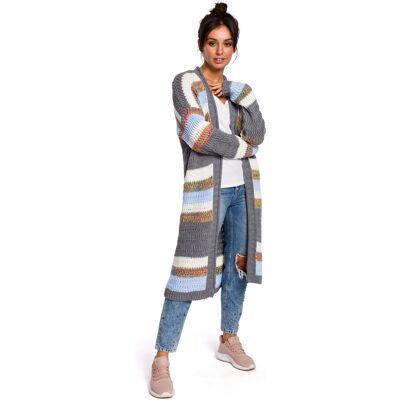 Bewear Woman'S Cardigan Bk036 Model 2 Šedá S Bewear Woman'S Cardigan Bk036 Model 2 Šedá S