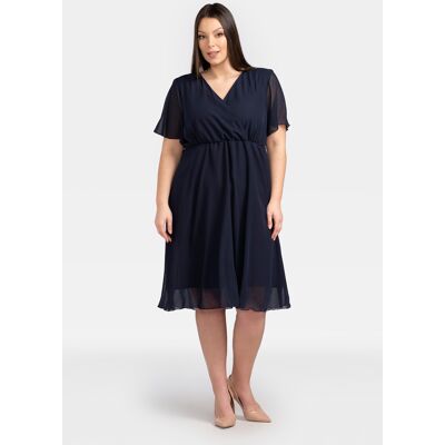 Dámske Šaty Karko Karko_dress_u392_navy_blue Modrá 46 Dámske Šaty Karko Karko_dress_u392_navy_blue Modrá 46