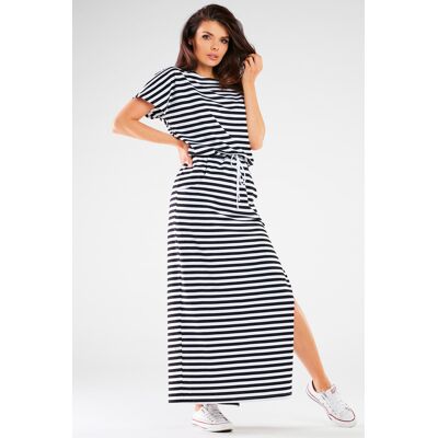 Infinite You Woman'S Dress M253 Black Stripes Xl Infinite You Woman'S Dress M253 Black Stripes Xl
