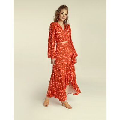 Dámska Blúzka Madnezz Polka Dot Červená Xl Dámska Blúzka Madnezz Polka Dot Červená Xl