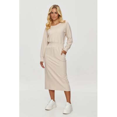 Makadamia Woman'S Dress M842 Krémová 38 Makadamia Woman'S Dress M842 Krémová 38
