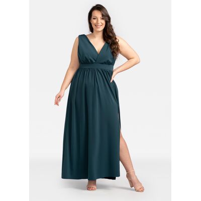 Dámske Šaty Karko Plus Size Modrá 42 Dámske Šaty Karko Plus Size Modrá 42