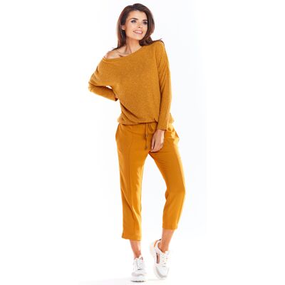 Awama Woman'S Sweater A333 Camel Horčicová L Awama Woman'S Sweater A333 Camel Horčicová L