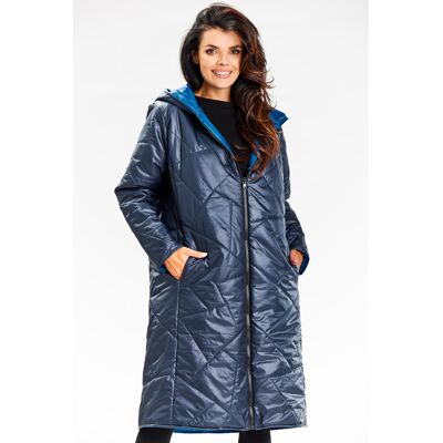 Awama Woman'S Coat A685 Navy Blue Modrá S Awama Woman'S Coat A685 Navy Blue Modrá S
