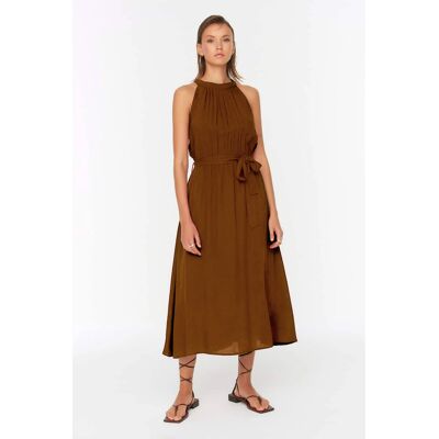 Dámske Šaty Trendyol Twoss19el0155/pi̇nk Hnedá 38 Dámske Šaty Trendyol Twoss19el0155/pi̇nk Hnedá 38