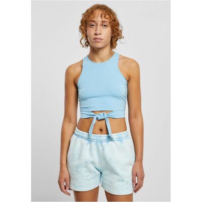 Urban Classics Women'S Balticblue Cropped Knot Top Svetlomodrá Xs Urban Classics Women'S Balticblue Cropped Knot Top Svetlomodrá Xs