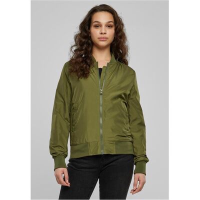 Urban Classics Dámska Ľahká Bomber Bunda - Olivová Kaki S Urban Classics Dámska Ľahká Bomber Bunda - Olivová Kaki S