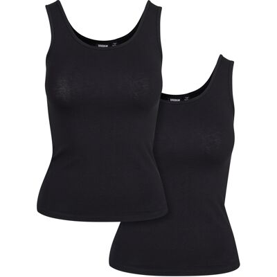 Urban Classics Women'S 2-Pack Basic Stretch Top Black Čierna S Urban Classics Women'S 2-Pack Basic Stretch Top Black Čierna S