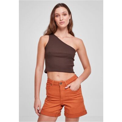Urban Classics Women'S Cropped Asymmetrical Top Brown Hnedá 5xl Urban Classics Women'S Cropped Asymmetrical Top Brown Hnedá 5xl