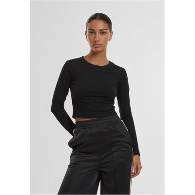 Urban Classics Women'S Organic Cropped Longsleeve Black Čierna 3xl Urban Classics Women'S Organic Cropped Longsleeve Black Čierna 3xl