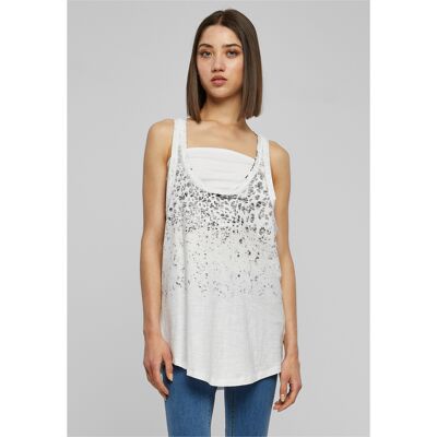 Urban Classics Ladies Long Leo Print Loose Tank Wht/blk Šedá Xs Urban Classics Ladies Long Leo Print Loose Tank Wht/blk Šedá Xs