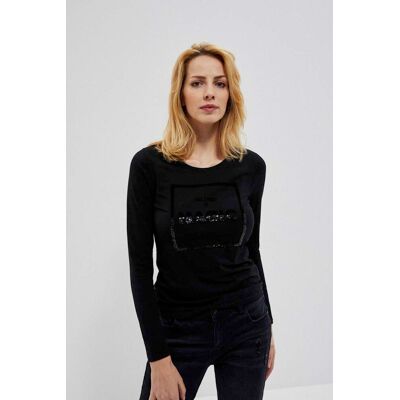 Marisse Blúzka S Nápisom Čierna Xs Marisse Blúzka S Nápisom Čierna Xs