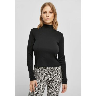 Urban Classics Women'S Long Sleeves Cut Out At The Back With Ribbing Black Čierna Xs Urban Classics Women'S Long Sleeves Cut Out At The Back With Ribbing Black Čierna Xs