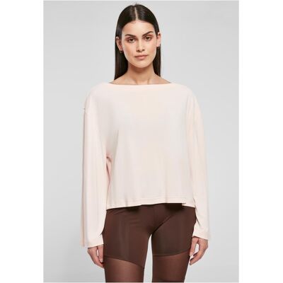 Urban Classics Women'S Short Modal Bateau Long Sleeve Neckline Pink Biela Xs Urban Classics Women'S Short Modal Bateau Long Sleeve Neckline Pink Biela Xs