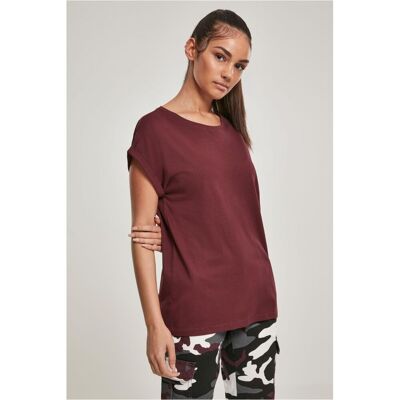 Urban Classics Women'S Red T-Shirt With An Extended Shoulder Tmavočervená M Urban Classics Women'S Red T-Shirt With An Extended Shoulder Tmavočervená M