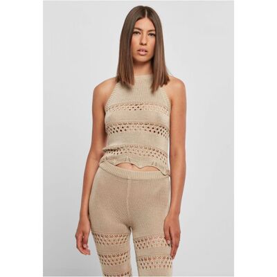 Urban Classics Women'S Short Crocheted Neck Warmer Top Softseagrass Krémová Xs Urban Classics Women'S Short Crocheted Neck Warmer Top Softseagrass Krémová Xs