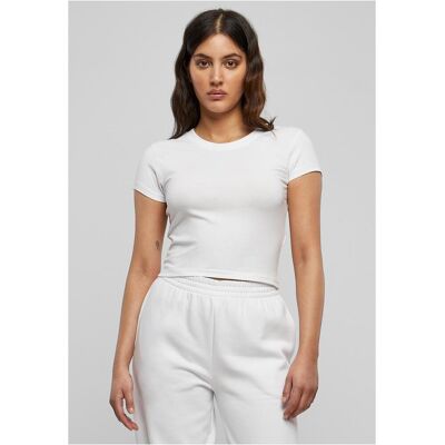Urban Classics Dámske Biele Crop Tričko Biela L Urban Classics Dámske Biele Crop Tričko Biela L