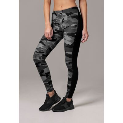 Urban Classics Dámske Legíny S Maskáčovým Pruhom Darkcamo/čierne Čierna Xxl Urban Classics Dámske Legíny S Maskáčovým Pruhom Darkcamo/čierne Čierna Xxl