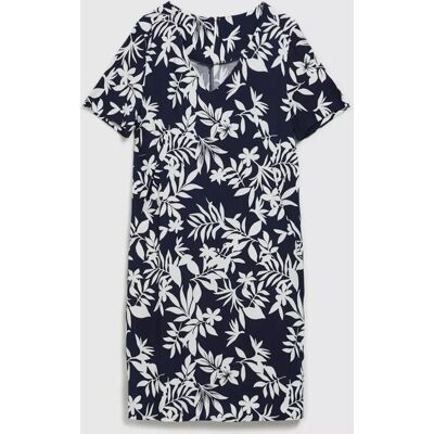 Women'S Dress Moodo - Navy Blue, Floral Pattern Čierna 36 Women'S Dress Moodo - Navy Blue, Floral Pattern Čierna 36