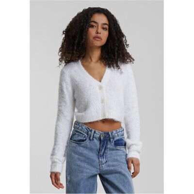 Urban Classics Women'S Cropped Sweater Feather White Šedá M Urban Classics Women'S Cropped Sweater Feather White Šedá M