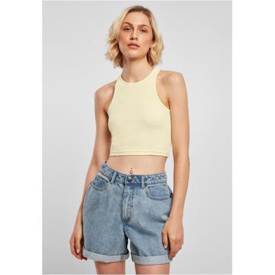 Urban Classics Women'S T-Shirt Cropped Rib Top Soft Yellow Krémová Xl Urban Classics Women'S T-Shirt Cropped Rib Top Soft Yellow Krémová Xl